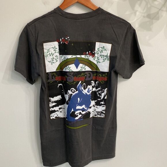 Stussy LSD Tribe Short Sleeve T-Shirt Tee in Black Graphic Crewneck Peace Sign - Picture 5 of 13